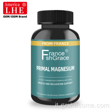 Shecome Capsule di magnesio Supporto per nervi muscolari e cuore
